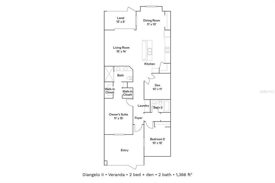 2D floor plan layout of this home in , Punta Gorda, FL (Image 3).