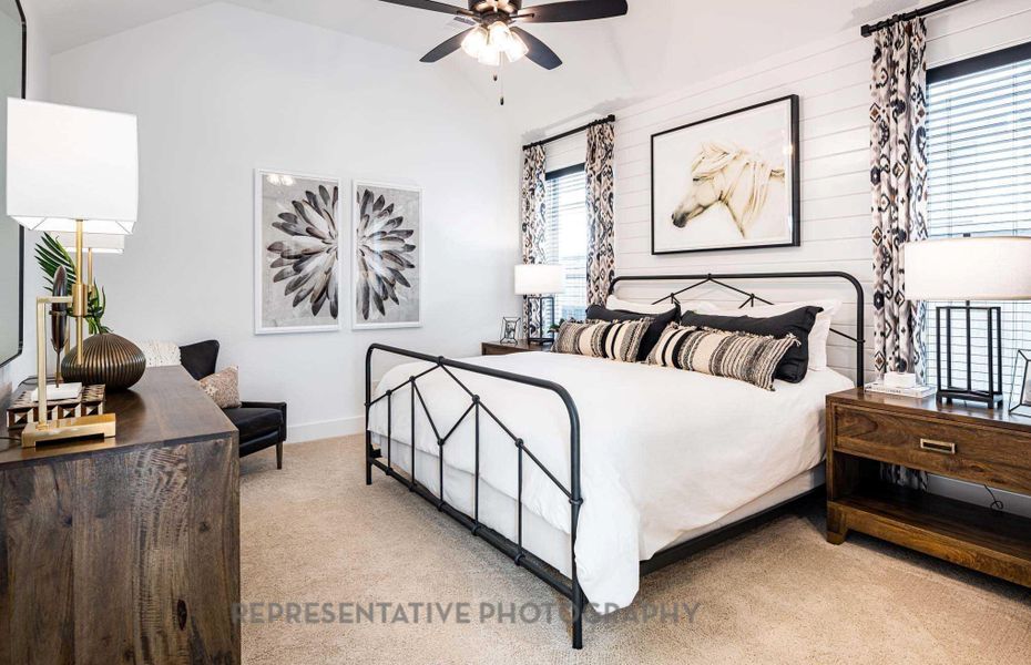 Furnished interior view inside a new home in Pomona: 40ft. lots, Manvel (Image 5).