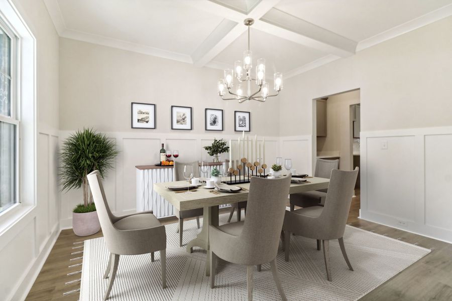 Representative furnished interior of a home built from the Austin II by Great Southern Homes in Edwards Ridge, Central (Image 11).