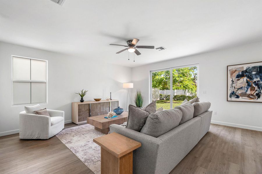 Furnished interior view inside a new home in Symphony Place, West Palm Beach (Image 18). Furnished interior view inside a new home in Symphony Place, West Palm Beach (Image 18).