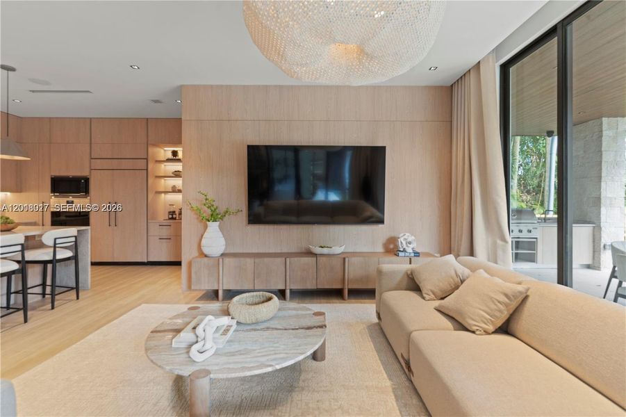 Furnished interior view inside a new home in , Miami (Image 10).