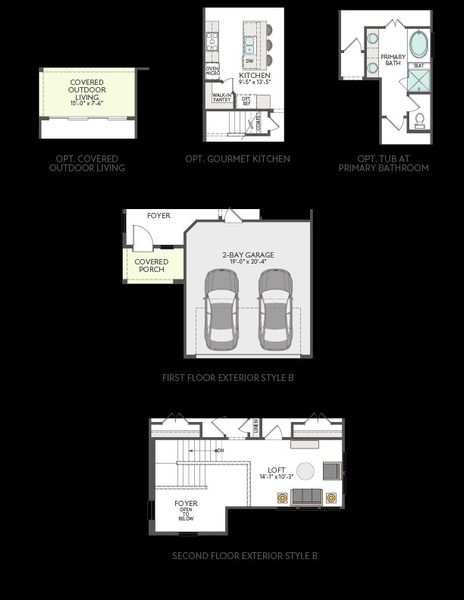 2D floor plan layout of this home in Terrace Collection at Heritage, Dripping Springs, TX (Image 4). 2D floor plan layout of this home in Terrace Collection at Heritage, Dripping Springs, TX (Image 4).