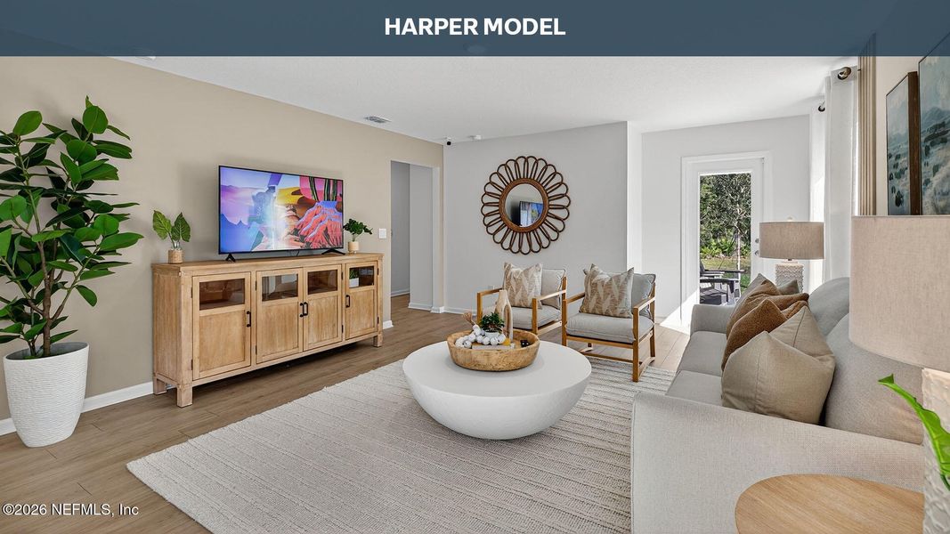 Furnished interior view inside a new home in Grand Reserve, Bunnell (Image 12). Furnished interior view inside a new home in Grand Reserve, Bunnell (Image 12).