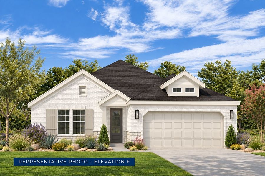 Representative exterior photo of a completed home built from the Madison F by First Texas Homes in The Meadows, Denton, TX (Image 14).