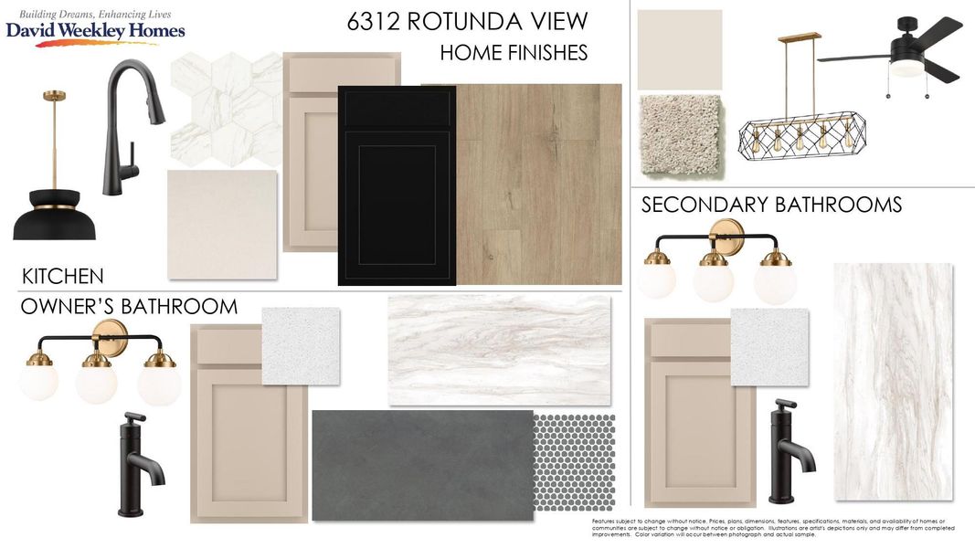 Sample of building materials used in homes in Goodnight Ranch, Austin (Image 4).