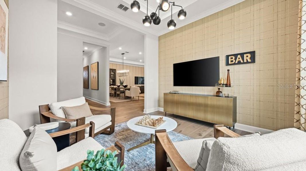 Furnished interior view inside a new home in Esplanade at Wellen Park, Englewood (Image 18).