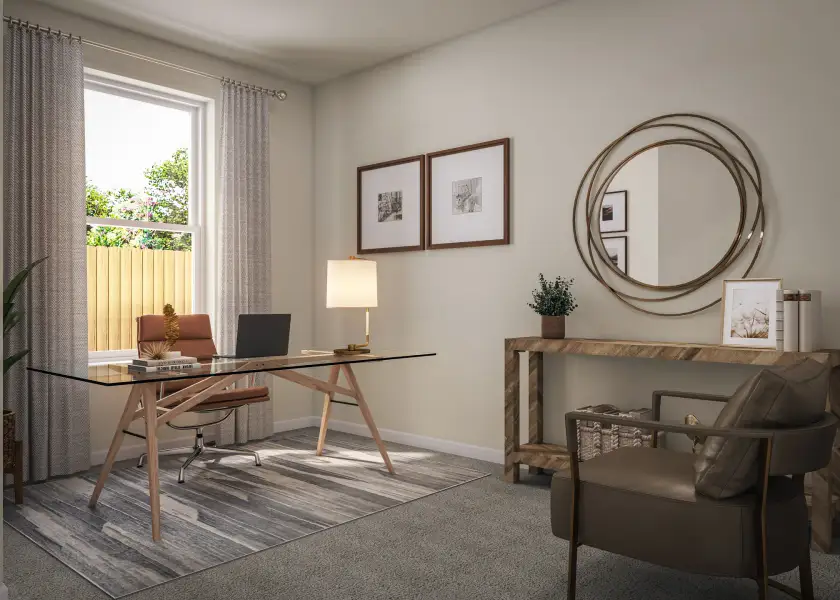 Furnished interior view inside a new home in Terrace Collection At Turner's Crossing, Buda (Image 7).