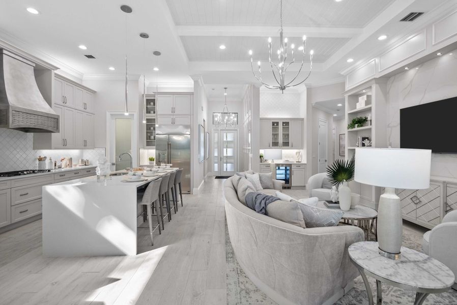 2D floor plan layout for the Seabreeze Grande by GHO Homes in Seaglass, Vero Beach, FL (Image 108).