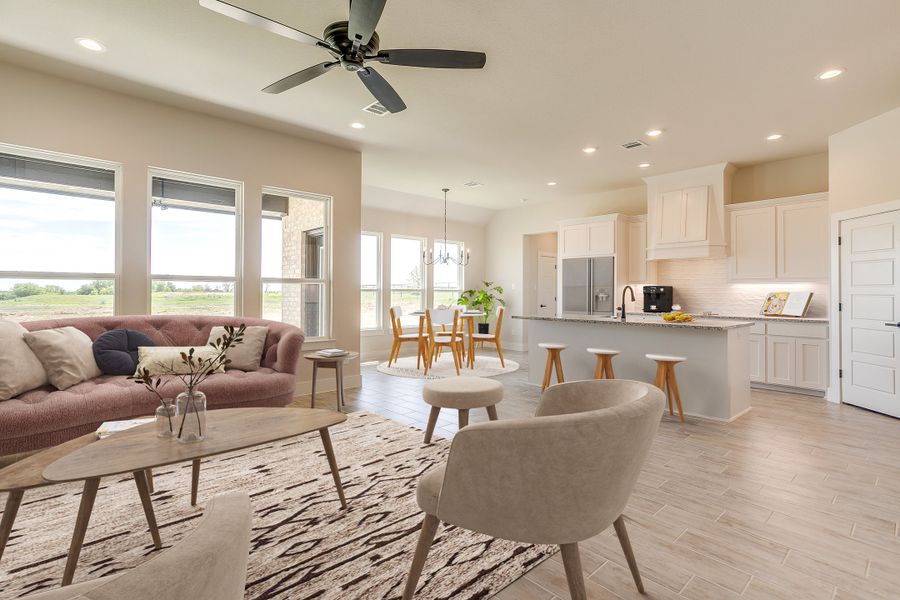 Representative furnished interior of a home built from the The Lily by Kenmark Homes in Rocky Top Ranch, Reno (Image 4). Representative furnished interior of a home built from the The Lily by Kenmark Homes in Rocky Top Ranch, Reno (Image 4).