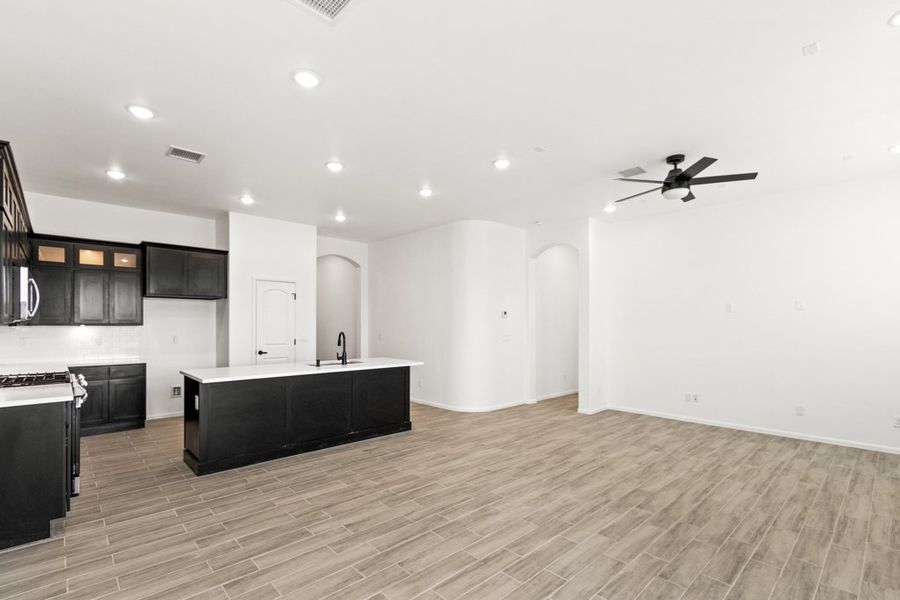 Furnished interior view inside a new home in Paseo Del Este Unit 9, El Paso (Image 3). Furnished interior view inside a new home in Paseo Del Este Unit 9, El Paso (Image 3).