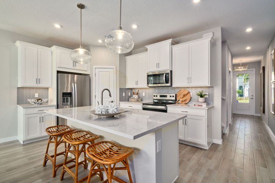 Representative furnished interior of a home built from the Hawthorn by Mattamy Homes in Forest – Townhomes, Greenacres (Image 3).