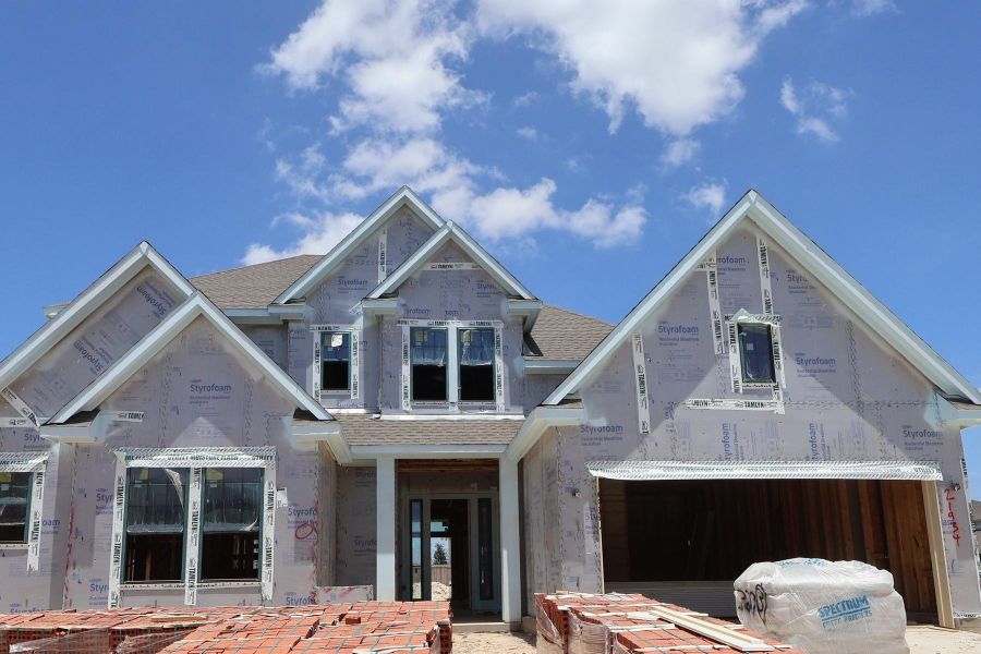 In-progress construction of a new home in Prairieland Village - Summit Collection, Cypress, TX (Image 24).