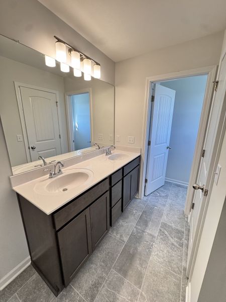 primary bath with double vanities, enclosed toilet primary bath with double vanities, enclosed toilet