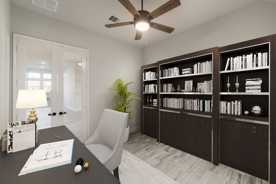 Representative furnished interior of a home built from the Wimberley by Beazer Homes in Amira: Hilltop Collection, Tomball (Image 8). Representative furnished interior of a home built from the Wimberley by Beazer Homes in Amira: Hilltop Collection, Tomball (Image 8).