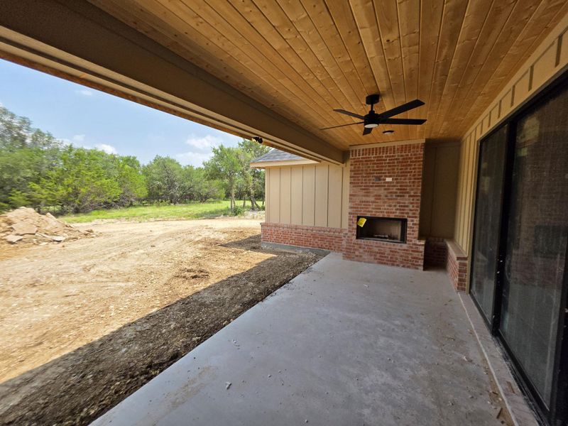 Exterior details and patio area of a home in Timberview Preserves, Weatherford (Image 3). Exterior details and patio area of a home in Timberview Preserves, Weatherford (Image 3).