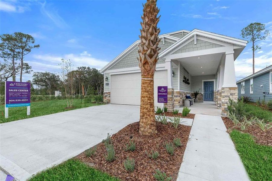 Front exterior of a new home in , Palm Coast, FL, highlighting curb appeal (Image 26). Front exterior of a new home in , Palm Coast, FL, highlighting curb appeal (Image 26).