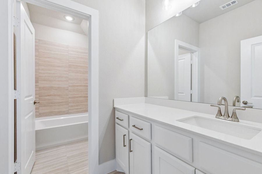 Furnished interior view inside a new home in Painted Tree Woodland West, McKinney (Image 14).
