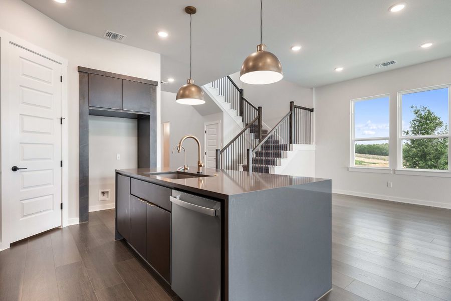 Furnished interior view inside a new home in Wolf Ranch, Georgetown (Image 11).