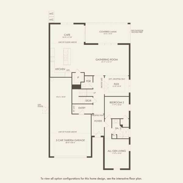 2D floor plan layout for the Serena by Pulte Homes in The Grow, Orlando, FL (Image 4).