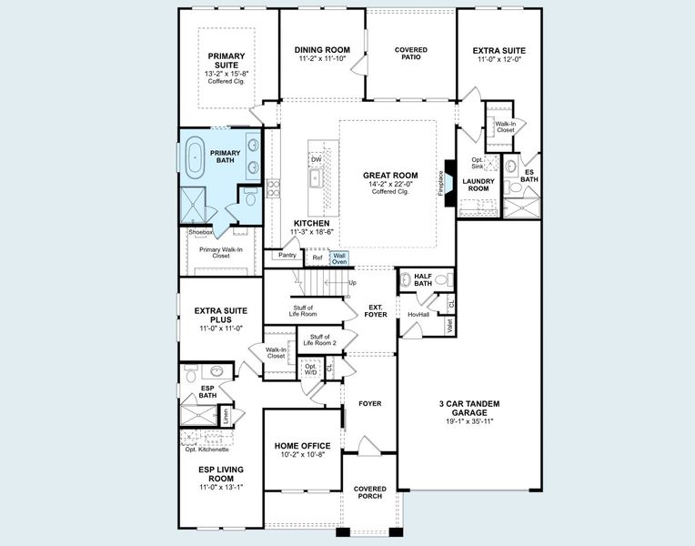 2D floor plan layout of this home in Sterling Greene, Arlington, TX (Image 6). 2D floor plan layout of this home in Sterling Greene, Arlington, TX (Image 6).