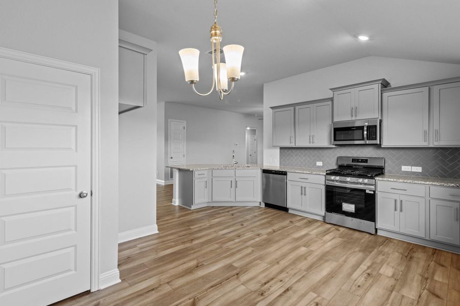 Furnished interior view inside a new home in River Ranch Trails, Dayton (Image 5).