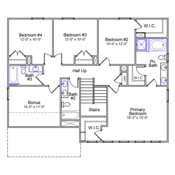 2D floor plan layout of this home in Porter Ridge, Elgin, SC (Image 4). 2D floor plan layout of this home in Porter Ridge, Elgin, SC (Image 4).