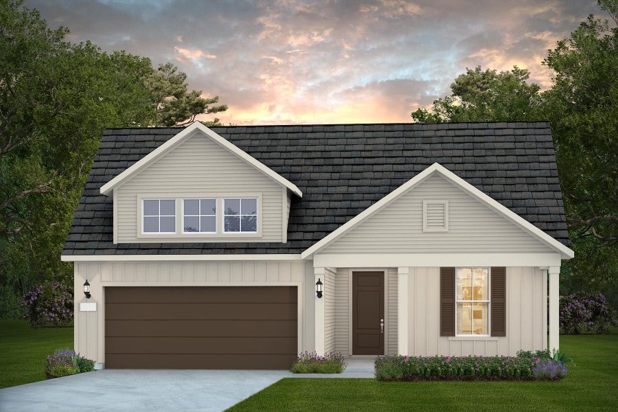 Representative exterior photo of a completed home built from the Mystique by Del Webb in Sun City Texas, Georgetown, TX (Image 27). Representative exterior photo of a completed home built from the Mystique by Del Webb in Sun City Texas, Georgetown, TX (Image 27).