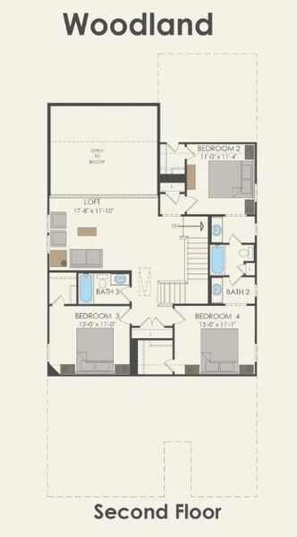 Pulte Homes, Woodland floor plan