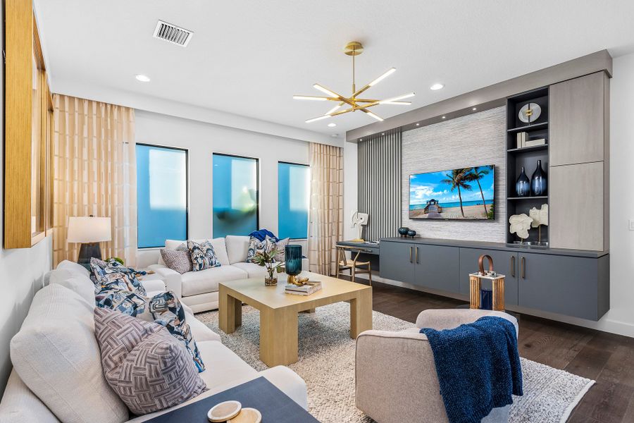 Representative furnished interior of a home built from the Caroline Grande by GL Homes in Valencia Grand (55+), Boynton Beach (Image 27).