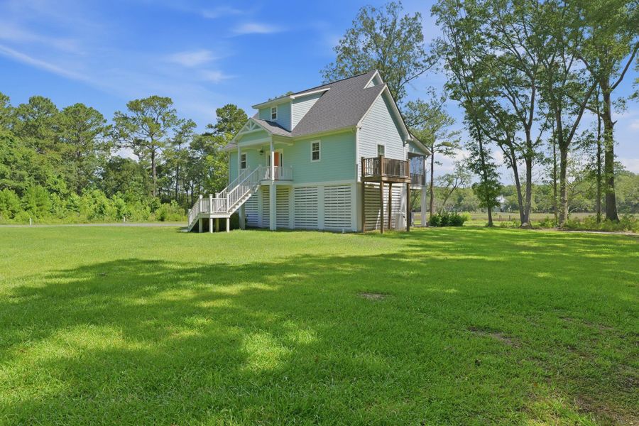 Exterior details and patio area of a home in , Johns Island (Image 3). Exterior details and patio area of a home in , Johns Island (Image 3).