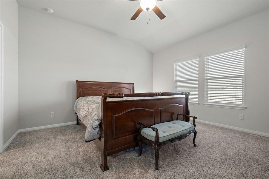 Master Suite Downstairs - Complete with Ceiling Fan.