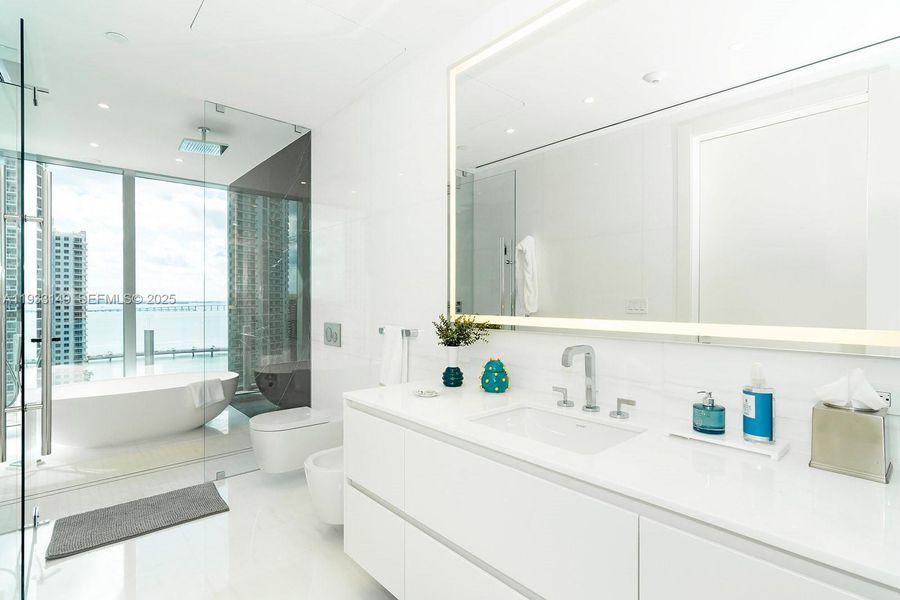 Furnished interior view inside a new home in , Miami (Image 37).