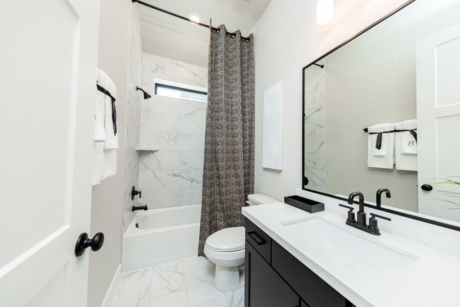 Representative furnished interior of a home built from the Cambridge by Beazer Homes in Arabella on the Prairie, Richmond (Image 6).