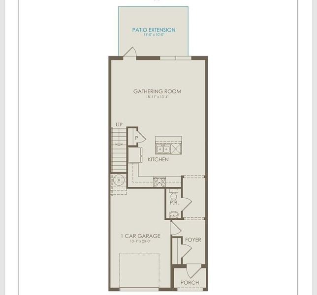 2D floor plan layout of this home in Everton, Lantana, FL (Image 2).