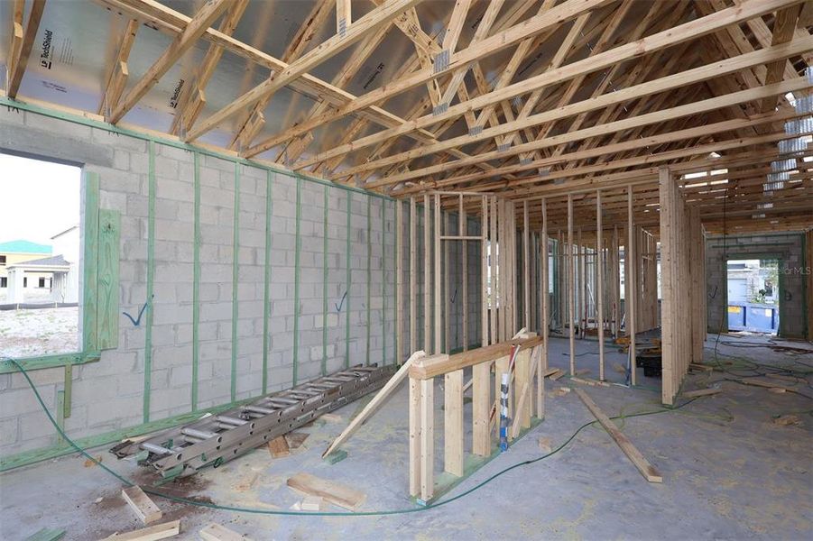 In-progress construction of a new home in Center Lake on the Park, St. Cloud, FL (Image 6).