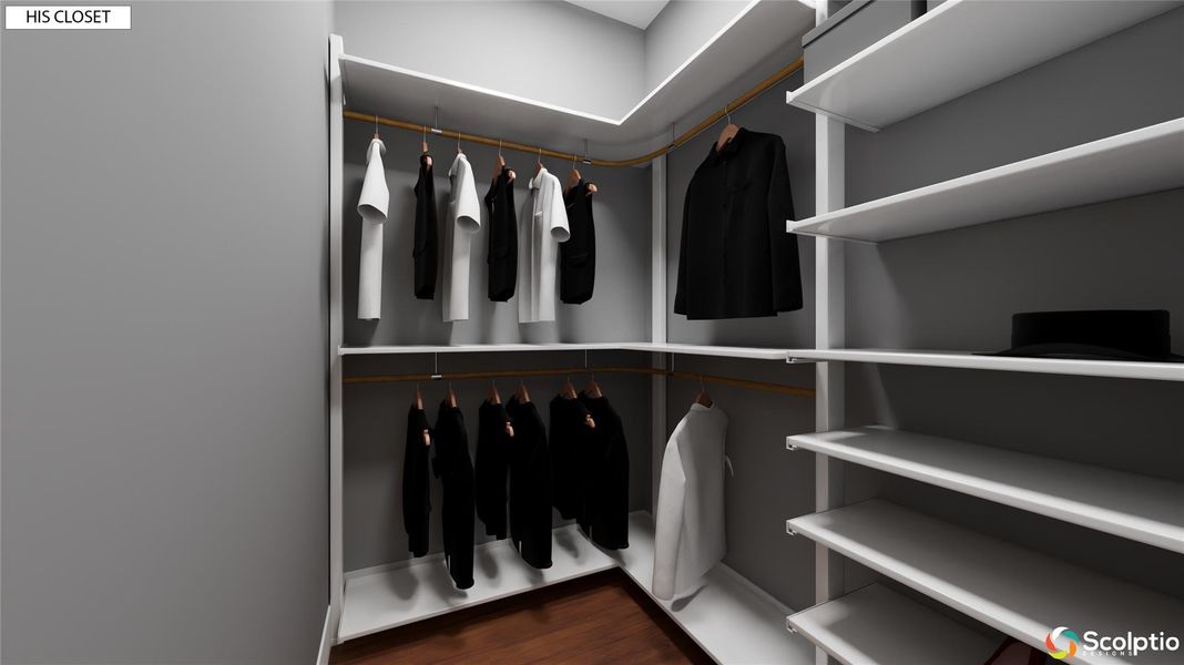 View of spacious closet