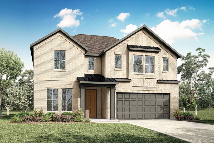 Representative exterior photo of a completed home built from the Emery by Tri Pointe Homes in Bridgewater, Midlothian, TX (Image 16). Representative exterior photo of a completed home built from the Emery by Tri Pointe Homes in Bridgewater, Midlothian, TX (Image 16).