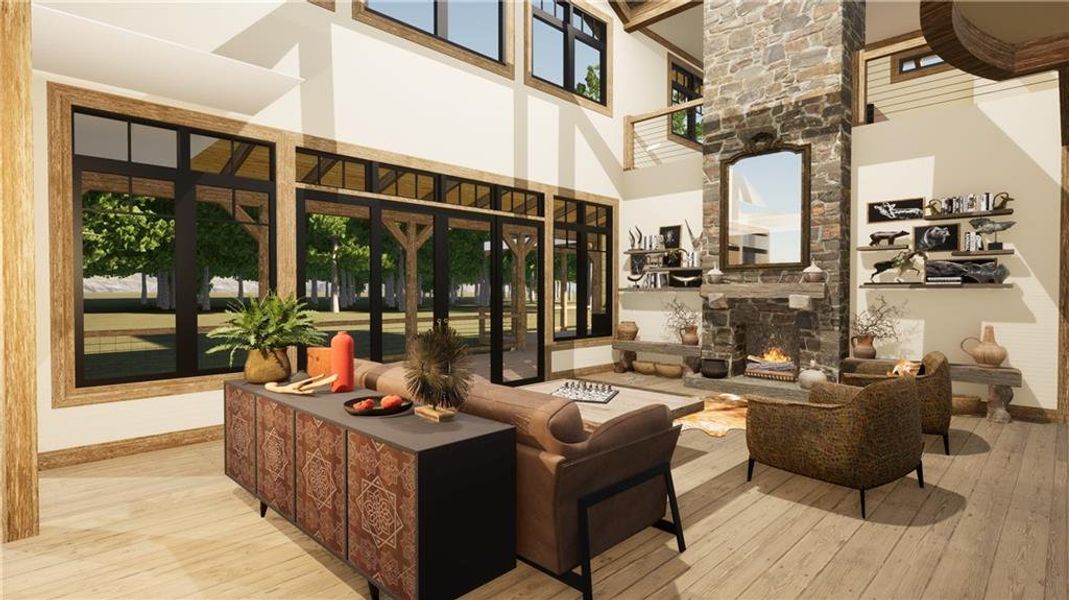 Furnished interior view inside a new home in , Blue Ridge (Image 4).