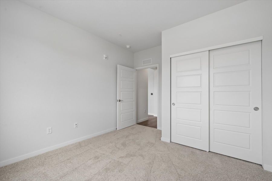 A room with white doors. A room with white doors.