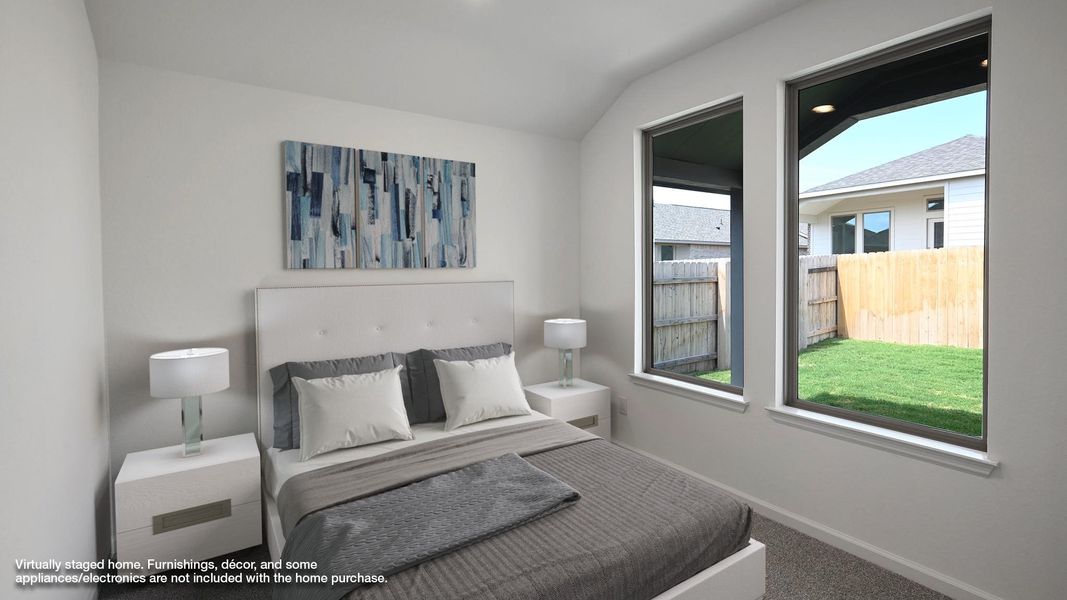 Furnished interior view inside a new home in Crosswinds 40', Kyle (Image 9).