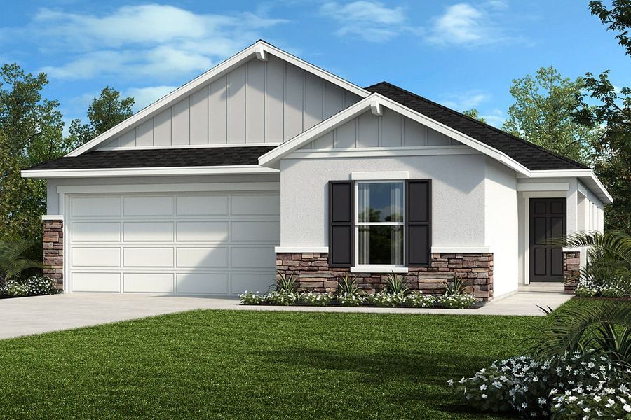 Exterior F with optional stone Exterior F with optional stone