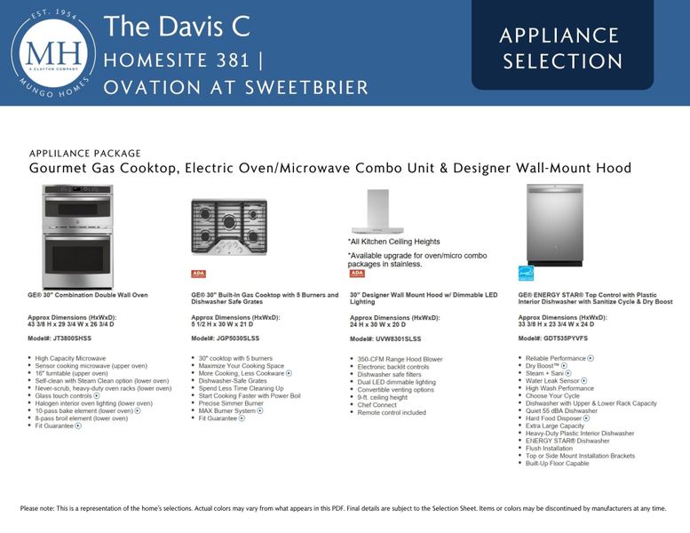 Sample of building materials used in homes in Ovation at Sweetbrier, Durham (Image 12).