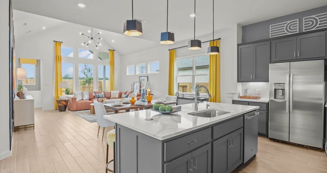 Representative furnished interior of a home built from the Davis by Chesmar Homes in Stream Waters, Buda (Image 9).