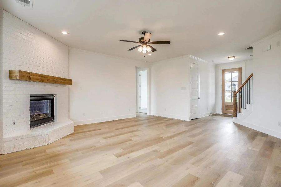 Representative unfurnished interior of a home built from the The Brazos by Elmwood Custom Homes in Ranch at Stone Hill, Waxahachie (Image 29). Representative unfurnished interior of a home built from the The Brazos by Elmwood Custom Homes in Ranch at Stone Hill, Waxahachie (Image 29).