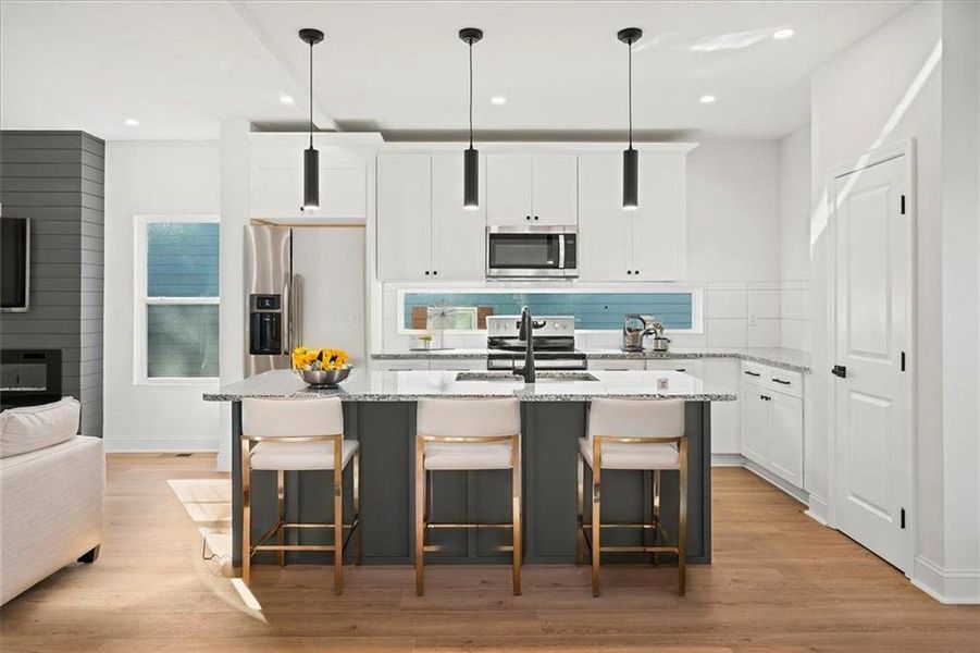 Furnished interior view inside a new home in , Atlanta (Image 16). Furnished interior view inside a new home in , Atlanta (Image 16).