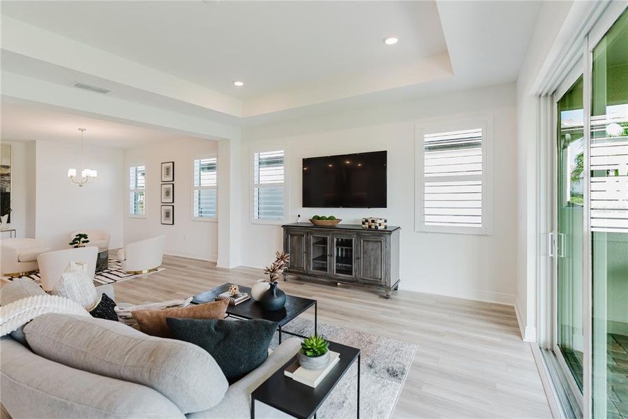 Furnished interior view inside a new home in Sweetwater at Lakewood Ranch, Bradenton (Image 46). Furnished interior view inside a new home in Sweetwater at Lakewood Ranch, Bradenton (Image 46).