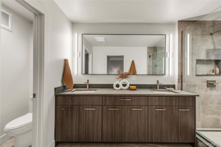 Dual vanity in Primary Bathroom.