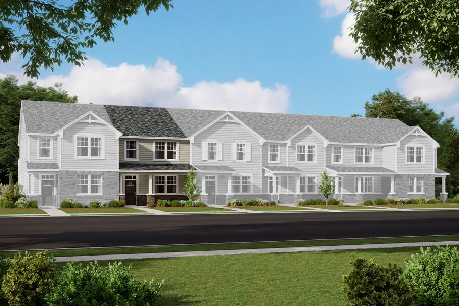 Representative exterior photo of a completed home built from the Murphy by Mattamy Homes in The Townes at Cheyney, Charlotte, NC (Image 21). Representative exterior photo of a completed home built from the Murphy by Mattamy Homes in The Townes at Cheyney, Charlotte, NC (Image 21).
