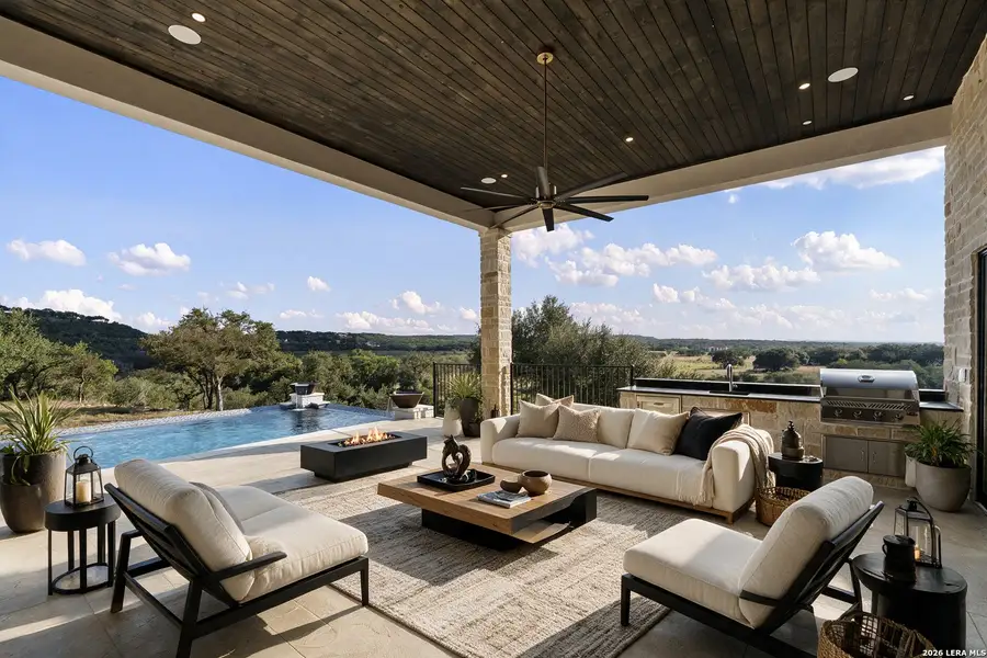 Exterior details and patio area of a home in , Canyon Lake (Image 44).