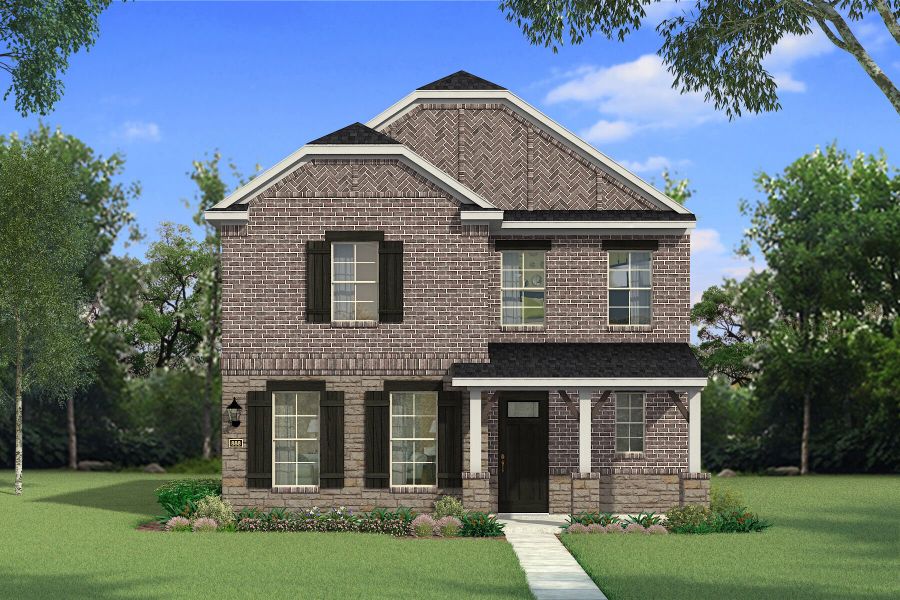 Representative exterior photo of a completed home built from the Blanco by Mattamy Homes in Bayside, Rowlett, TX (Image 12). Representative exterior photo of a completed home built from the Blanco by Mattamy Homes in Bayside, Rowlett, TX (Image 12).